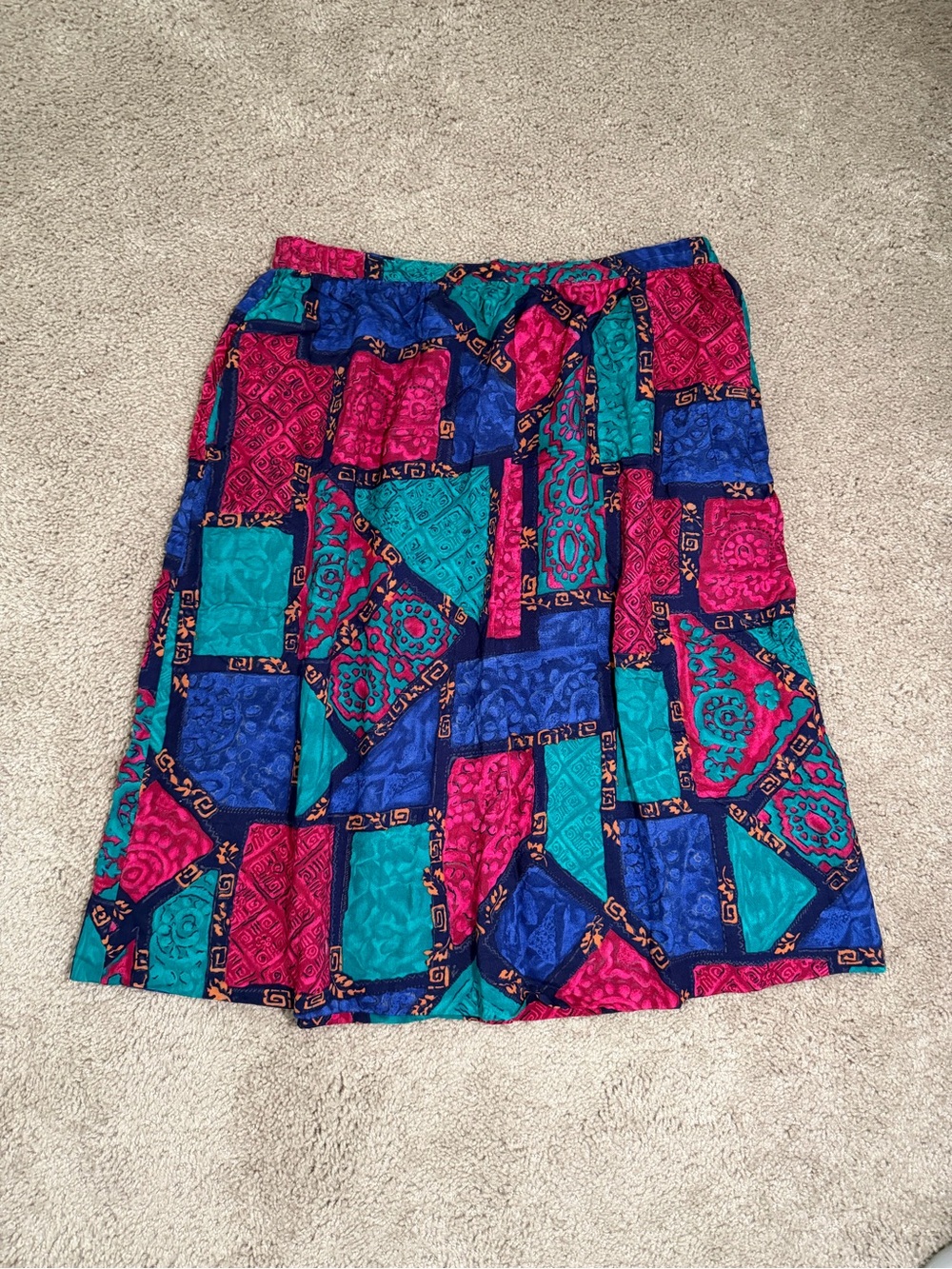 Vintage Alfred Dunner Abstract Print Midi Skirt Women’s Size 12